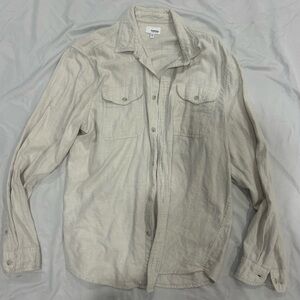 Sonoma Cream Flannel Shirt